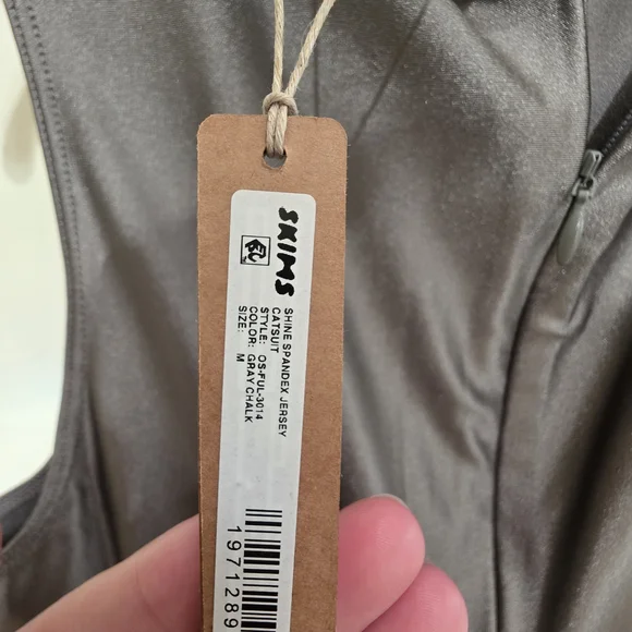 Skims Metallic Gray Sleeveless Catsuit - Picture 6 of 6